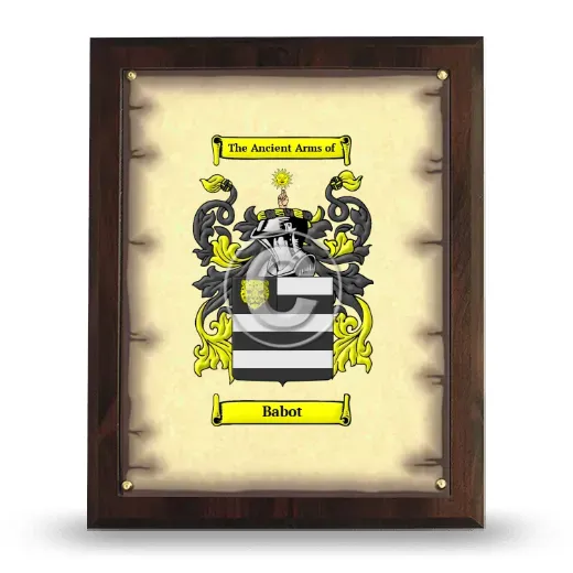 Babot Coat of Arms Plaque