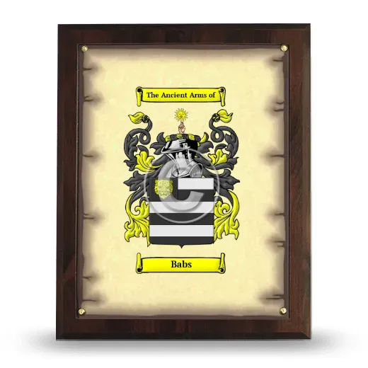 Babs Coat of Arms Plaque