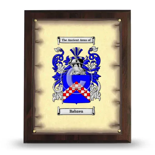 Babzen Coat of Arms Plaque