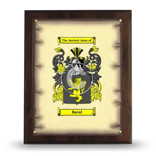 Bacal Coat of Arms Plaque
