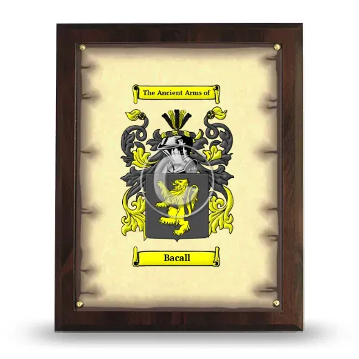 Bacall Coat of Arms Plaque