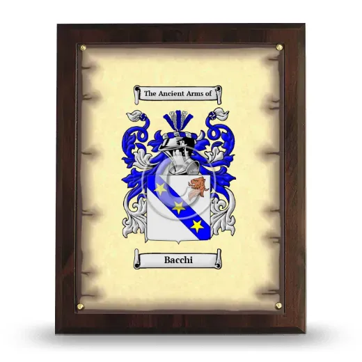 Bacchi Coat of Arms Plaque