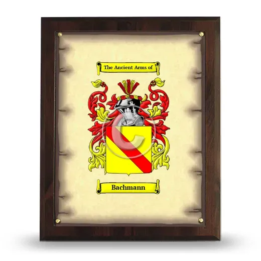Bachmann Coat of Arms Plaque