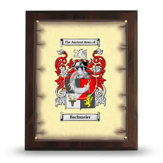 Bachmeier Coat of Arms Plaque