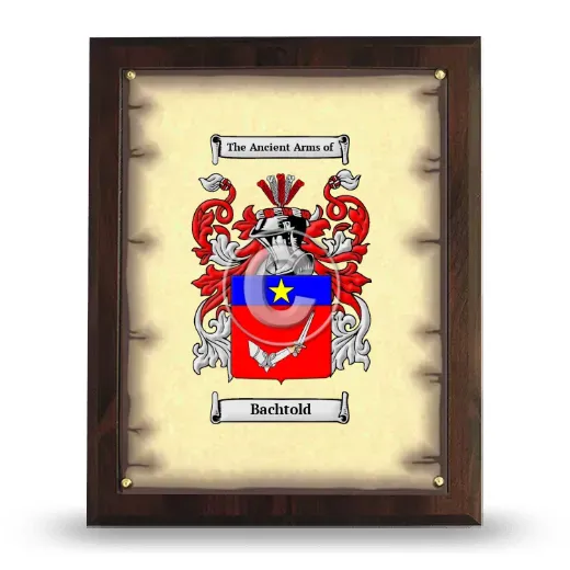 Bachtold Coat of Arms Plaque