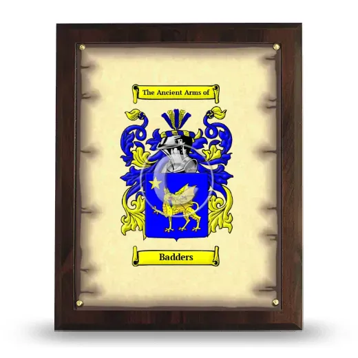 Badders Coat of Arms Plaque
