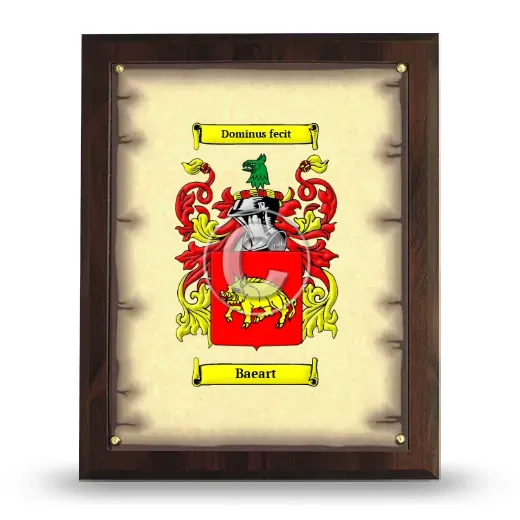 Baeart Coat of Arms Plaque