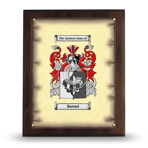 Baenel Coat of Arms Plaque