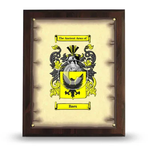 Baes Coat of Arms Plaque