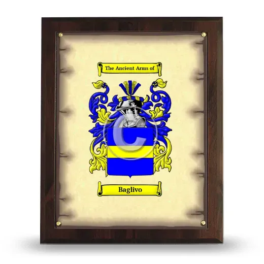 Baglivo Coat of Arms Plaque