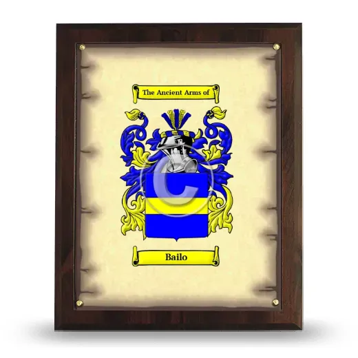 Bailo Coat of Arms Plaque