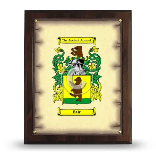 Bair Coat of Arms Plaque