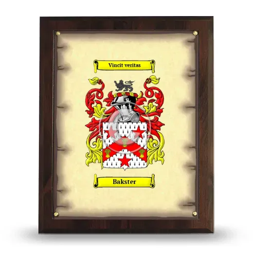 Bakster Coat of Arms Plaque