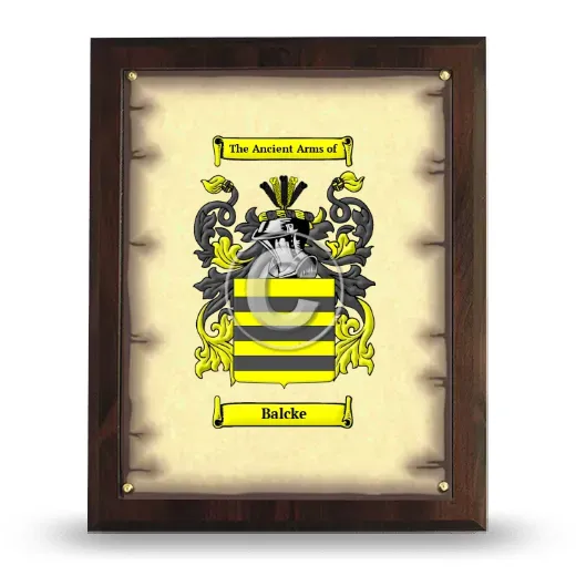 Balcke Coat of Arms Plaque
