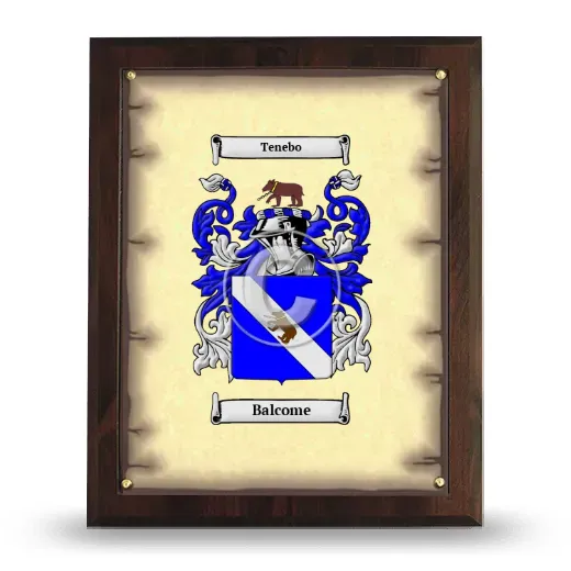 Balcome Coat of Arms Plaque