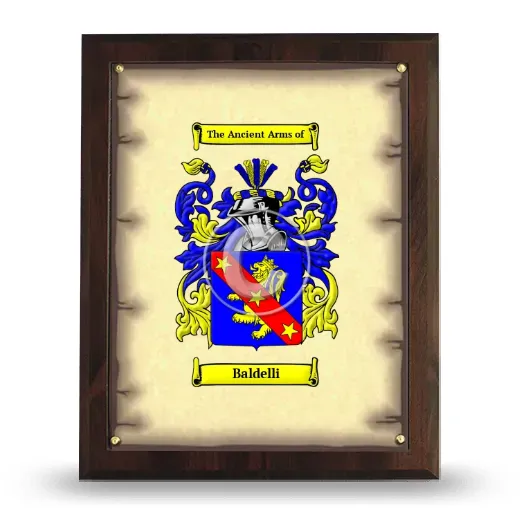 Baldelli Coat of Arms Plaque