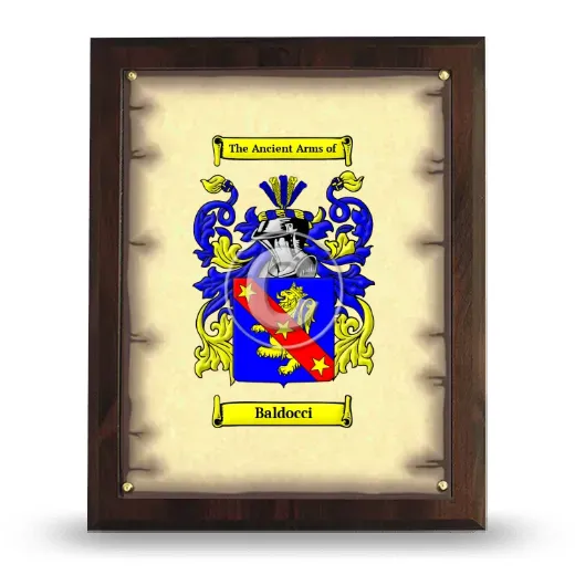 Baldocci Coat of Arms Plaque