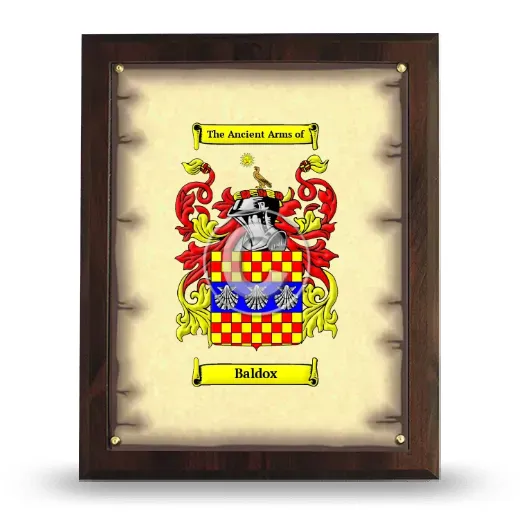 Baldox Coat of Arms Plaque