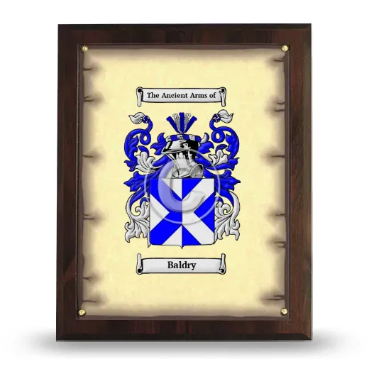 Baldry Coat of Arms Plaque