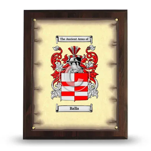 Balla Coat of Arms Plaque
