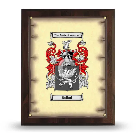 Ballad Coat of Arms Plaque