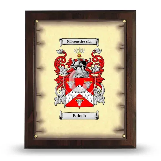 Baloch Coat of Arms Plaque
