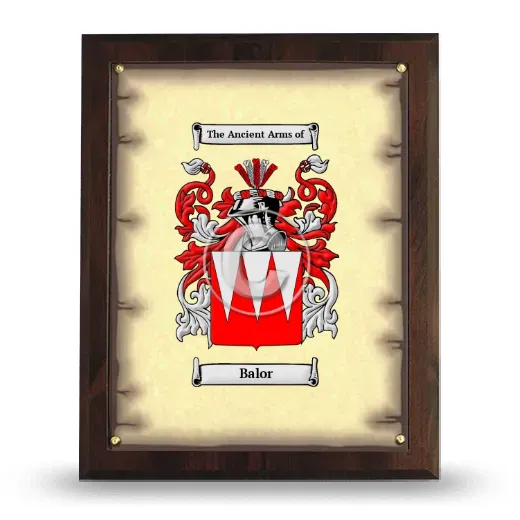Balor Coat of Arms Plaque