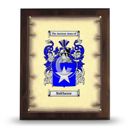 Balthazor Coat of Arms Plaque