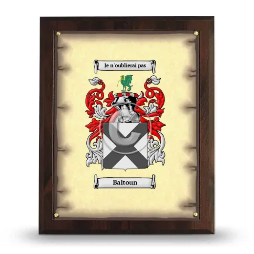 Baltoun Coat of Arms Plaque