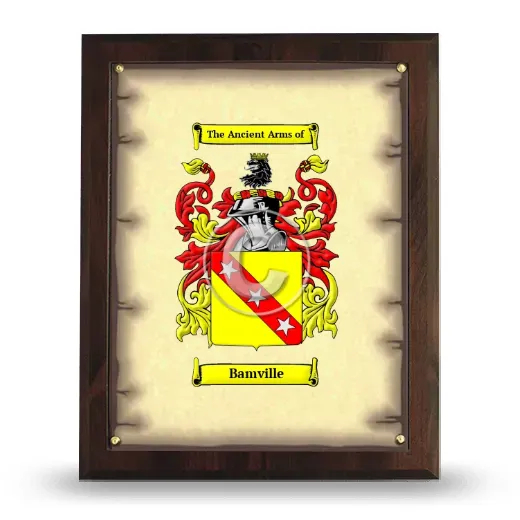 Bamville Coat of Arms Plaque