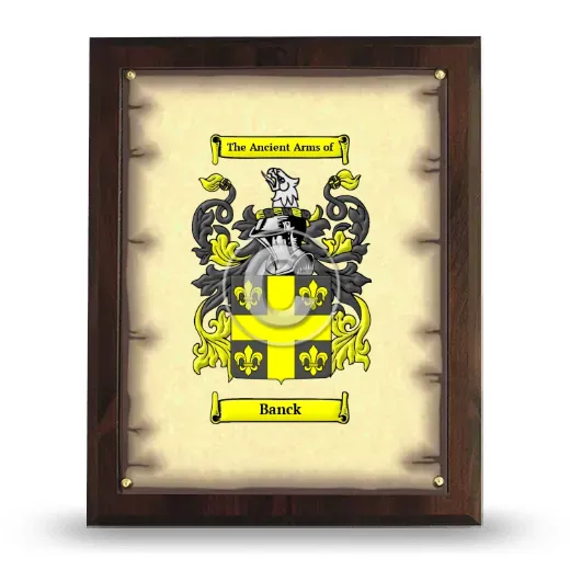 Banck Coat of Arms Plaque