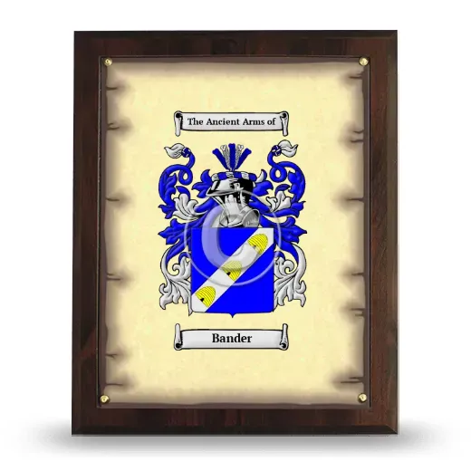 Bander Coat of Arms Plaque