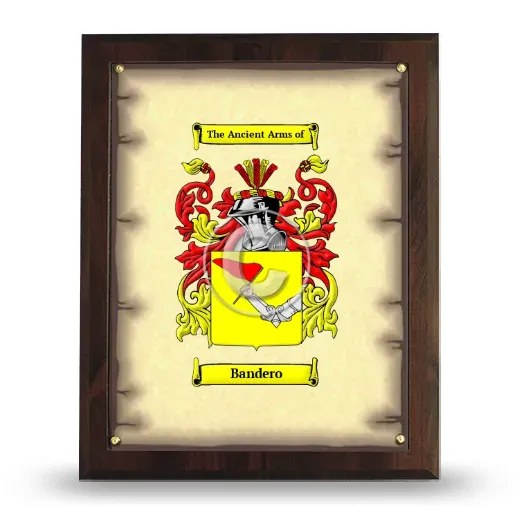 Bandero Coat of Arms Plaque