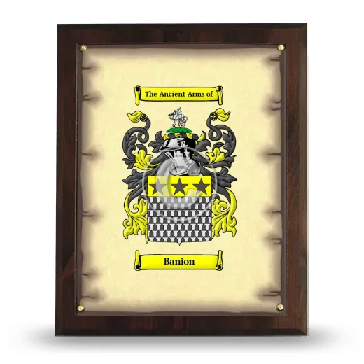 Banion Coat of Arms Plaque