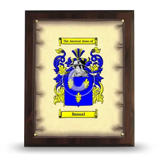 Bansal Coat of Arms Plaque