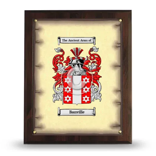 Banville Coat of Arms Plaque