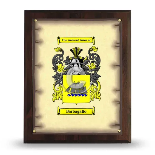 Barbagallo Coat of Arms Plaque