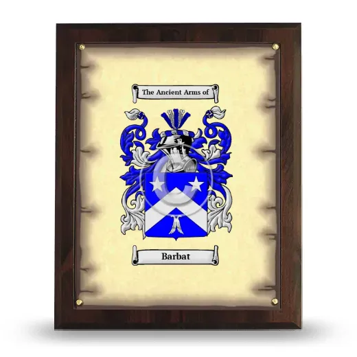 Barbat Coat of Arms Plaque