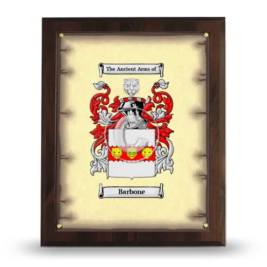 Barbone Coat of Arms Plaque