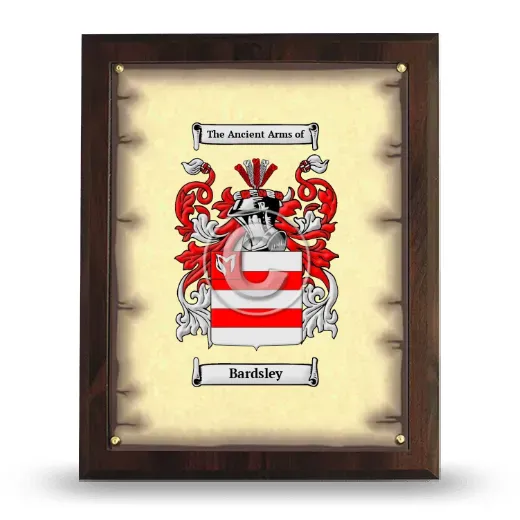 Bardsley Coat of Arms Plaque