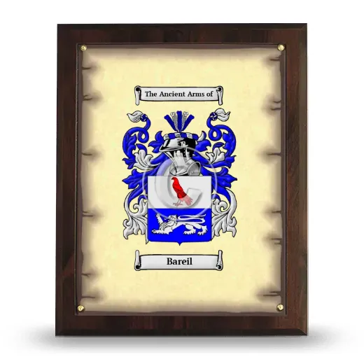 Bareil Coat of Arms Plaque