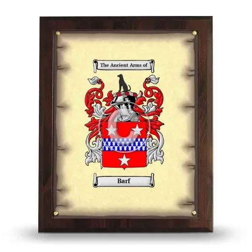 Barf Coat of Arms Plaque