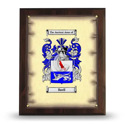 Baril Coat of Arms Plaque