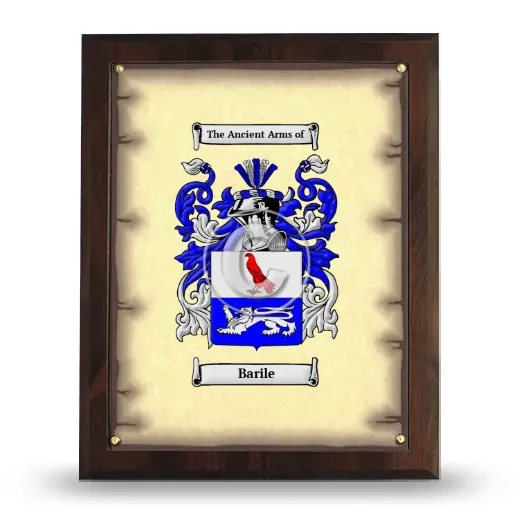 Barile Coat of Arms Plaque