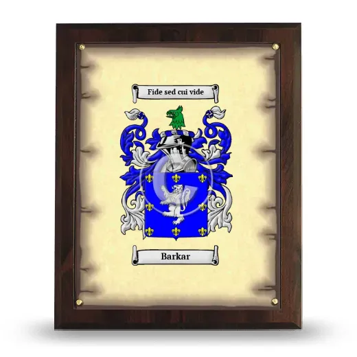 Barkar Coat of Arms Plaque
