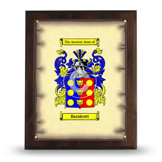 Barnicott Coat of Arms Plaque