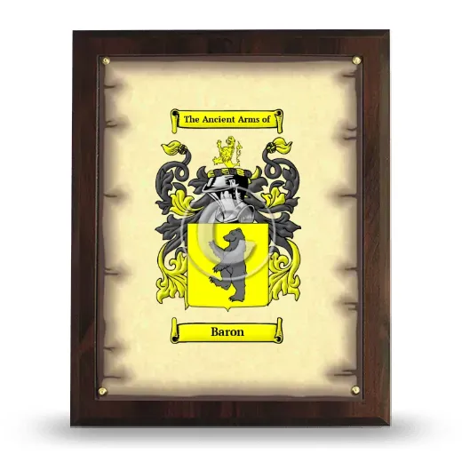 Baron Coat of Arms Plaque