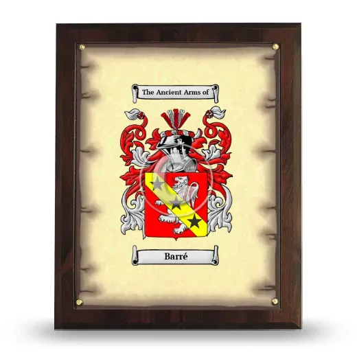 Barré Coat of Arms Plaque