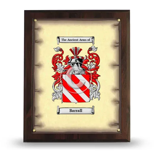 Barrall Coat of Arms Plaque