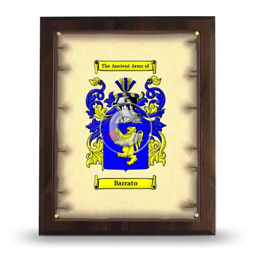 Barrato Coat of Arms Plaque
